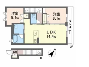 シャーメゾン・ゆず【2階】の間取り