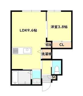 アチーブかやま【1階】の間取り