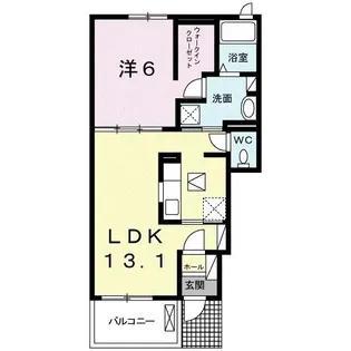 クラール鬼無 B【1階】の間取り