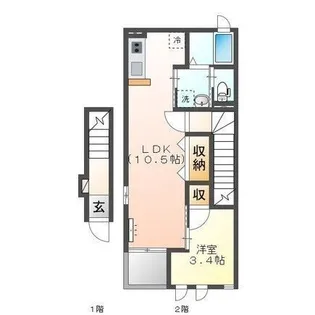 フェリーチェリーナII【2階】の間取り