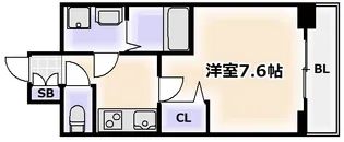 ララプレイス四天王寺前夕陽ヶ丘プルミエ【6階】の間取り
