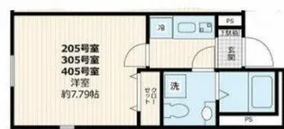 ベルシードステアー武蔵関【4階】の間取り