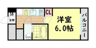 大阪プレステージ・アコモデーション【9階】の間取り