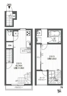 エスポワールコネクト【3階】の間取り