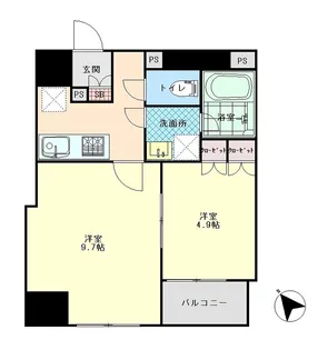 プレール・ドゥーク八丁堀【2階】の間取り