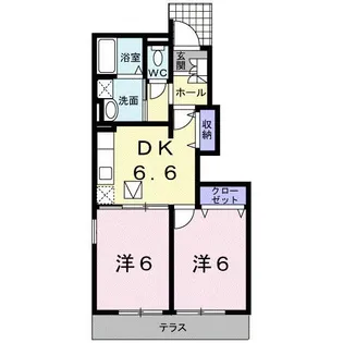 クリオコートII【1階】の間取り