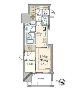 パークホームズ品川中延【11階】の間取り