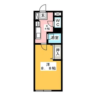 リバティ洲原【1階】の間取り