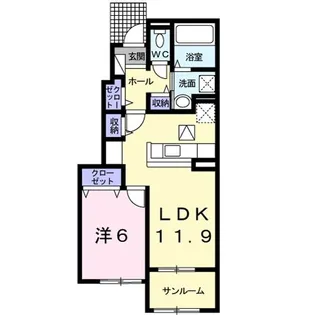 ガーデンハウス サニー【1階】の間取り