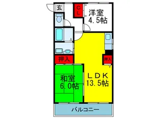 若竹マンションの間取り