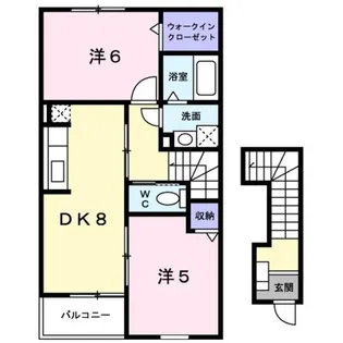 フィオレンテII【2階】の間取り