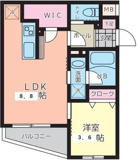 フリオ淵野辺【4階】の間取り