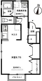 CARRY STONE(キャリーストーン)【2階】の間取り
