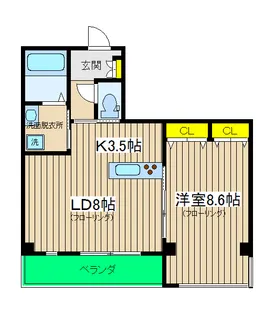 アジャート【4階】の間取り