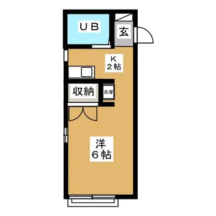 フラワーハイツ K【2階】の間取り