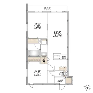 (仮称)下土棚メゾンA棟【1階】の間取り