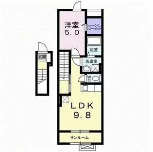 アッシュ 7【2階】の間取り
