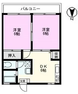 イシイハイツ【1階】の間取り