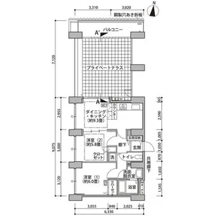 東雲キャナルコートCODAN14号棟【9階】の間取り