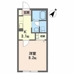 リュミエールオムB【1階】の間取り