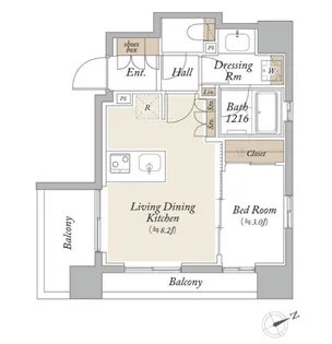 オーキッドレジデンス芝浦【4階】の間取り