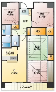 グランベルク【3階】の間取り