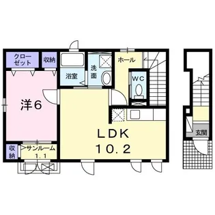 アロッジオI【2階】の間取り