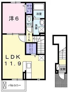 クラール坂上II【2階】の間取り