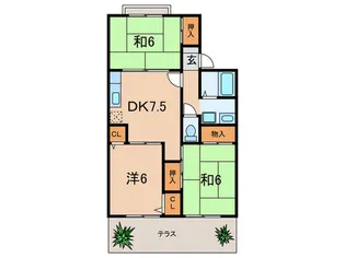 ファミ-ルII宮本【1階】の間取り