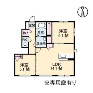 グランドソレーユ A棟【2階】の間取り