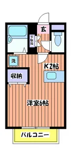 グロウス国立I【1階】の間取り