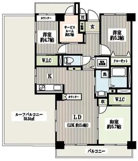 ライオンズマンション相武台前【4階】の間取り