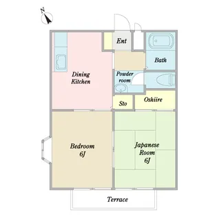 ケンフラッツ2号棟【1階】の間取り