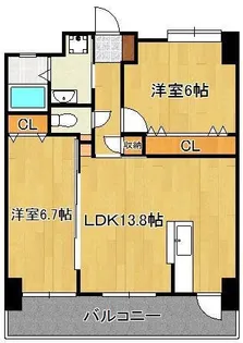 フェルト127【6階】の間取り