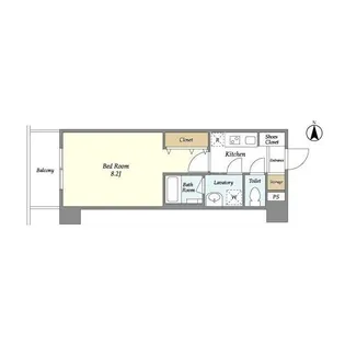 BLAU菊川【7階】の間取り