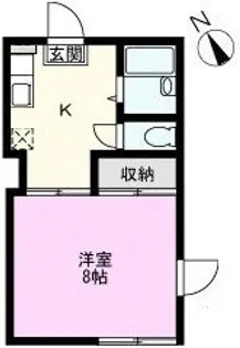 メゾンサルビアB【2階】の間取り