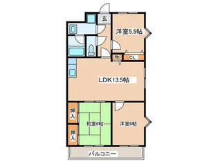 ノウブルヒル二色【5階】の間取り