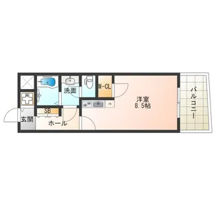 アドバンス西梅田【7階】の間取り