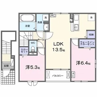 エス ウィステリア II【2階】の間取り