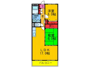 南マンション【2階】の間取り