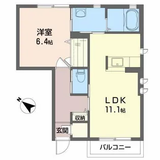 シャーメゾンエンゼル B【1階】の間取り