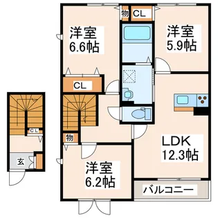 セカンド エリタージュ【2階】の間取り