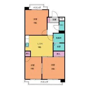 グレイス若葉【7階】の間取り