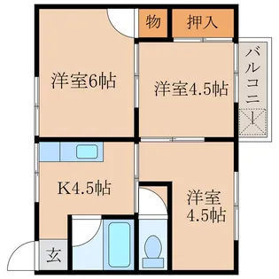 ALBA B棟【2階】の間取り