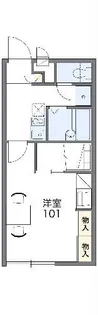 レオパレスひまわり【2階】の間取り