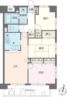 本駒込Kマンション【10階】の間取り