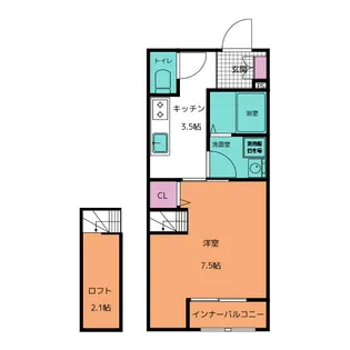 ハピネス中部台【1階】の間取り
