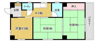 昭和ハイツ【4階】の間取り