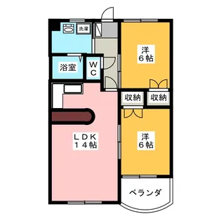 ウイングコート エリザベットA【1階】の間取り