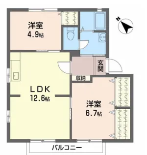 フレグランス英 A棟【2階】の間取り